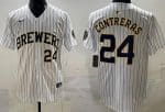 Milwaukee Brewers #24 William Contreras White Limited Jersey