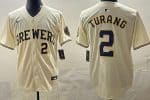 Milwaukee Brewers #2 Brice Turang Cream Limited Jersey