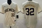 Milwaukee Brewers #32 Jacob Misiorowski Cream Limited Jersey