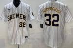 Milwaukee Brewers #32 Jacob Misiorowski White Limited Jersey