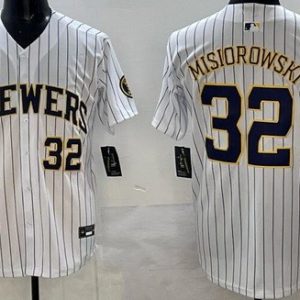 Milwaukee Brewers #32 Jacob Misiorowski White Limited Jersey