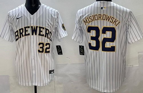 Milwaukee Brewers #32 Jacob Misiorowski White Limited Jersey