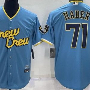 Milwaukee Brewers #71 Willy Adames Powder Blue City Cool Base Jersey