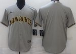 Milwaukee Brewers Blank Gray Cool Base Jersey
