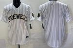 Milwaukee Brewers Blank Powder White Limited Jersey