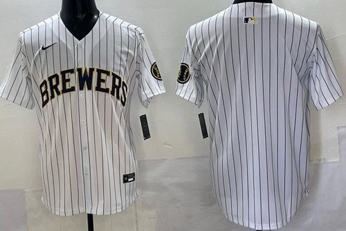 Milwaukee Brewers Blank Powder White Limited Jersey
