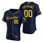 Milwaukee Brewers Customized Navy 50th Anniversary Authentic Jersey