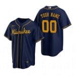 Milwaukee Brewers Customized Navy Alternate 2020 Cool Base Jersey