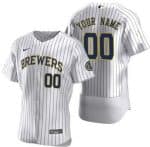 Milwaukee Brewers Customized White Authentic Jersey