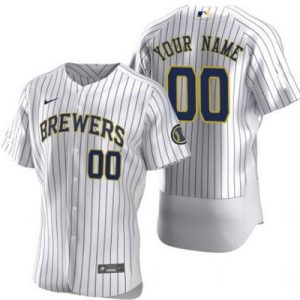 Milwaukee Brewers Customized White Authentic Jersey