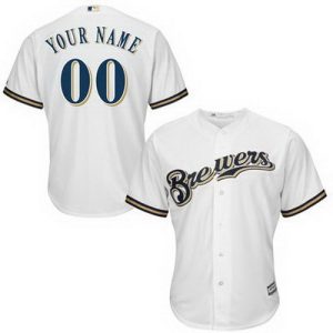 Milwaukee Brewers Customized White Cool Base Jersey
