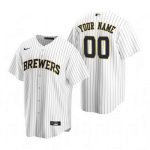 Milwaukee Brewers Customized White Stripes 2020 Cool Base Jersey
