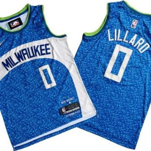 Milwaukee Bucks #0 Damian Lillard Blue 2023 City Icon Swingman Jersey