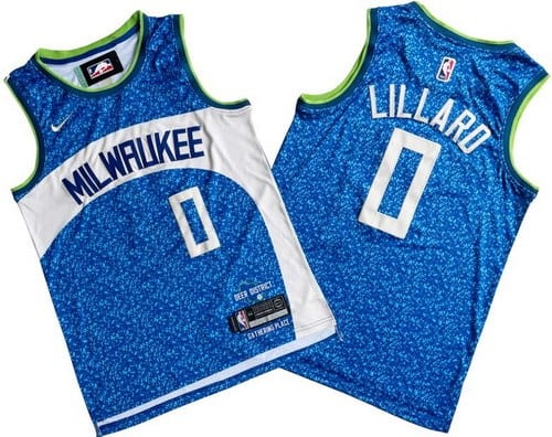 Milwaukee Bucks #0 Damian Lillard Blue 2023 City Icon Swingman Jersey