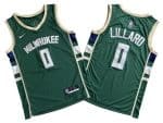 Milwaukee Bucks #0 Damian Lillard Green Icon Swingman Jersey