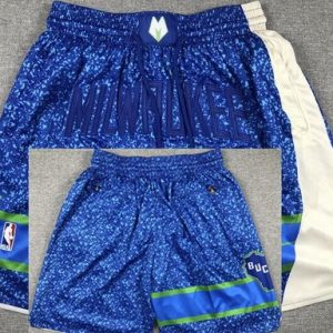 Milwaukee Bucks Blue 2023 City Just Don Shorts