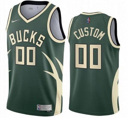 Milwaukee Bucks Custom Green 2021 Earned Icon Hot Press Jersey