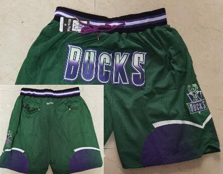 Milwaukee Bucks Green Just Don Shorts
