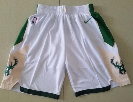Milwaukee Bucks White Swingman Shorts