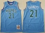 Minnesota Timberwolves #21 Kevin Garnett Blue 1995 Throwback Swingman Jersey