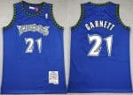 Minnesota Timberwolves #21 Kevin Garnett Blue 2003 Throwback Swingman Jersey