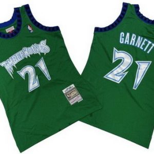 Minnesota Timberwolves #21 Kevin Garnett Green 1997 Throwback Swingman Jersey