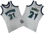Minnesota Timberwolves #21 Kevin Garnett White 1997 Throwback Swingman Jersey