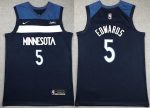Minnesota Timberwolves #5 Anthony Edwards Navy Icon Sponsor Swingman Jersey