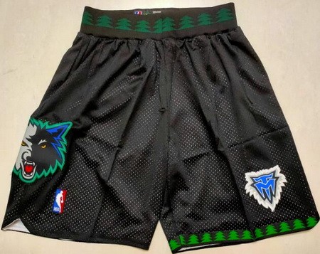 Minnesota Timberwolves Black Classic Swingman Shorts