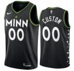 Minnesota Timberwolves Customized Black 2021 City Stitched Swingman Jersey