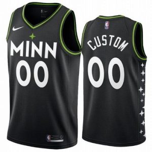 Minnesota Timberwolves Customized Black 2021 City Stitched Swingman Jersey