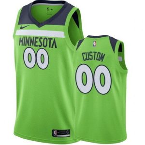 Minnesota Timberwolves Customized Green Statement Stitched Swingman Jersey