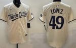 Minnesota Twins #49 Pablo Lopez Cream Limited Jersey