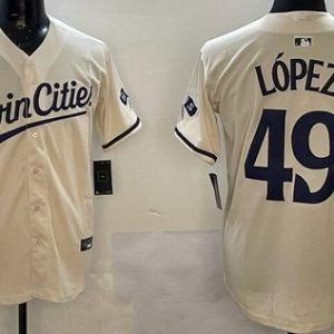 Minnesota Twins #49 Pablo Lopez Cream Limited Jersey