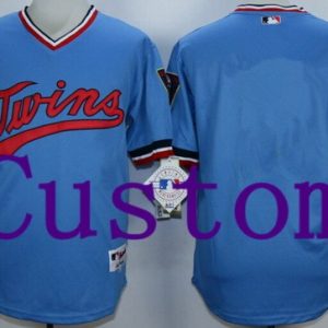 Minnesota Twins Customized Blue 1984 Turn Back The Clock Jersey