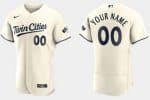 Minnesota Twins Customized Cream Alternate Authentic Jersey