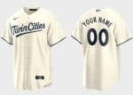 Minnesota Twins Customized Cream Alternate Cool Base Jersey