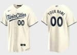 Minnesota Twins Customized Cream Alternate Player Number Cool Base Jersey