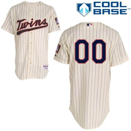Minnesota Twins Customized Cream Stripes Cool Base Jersey
