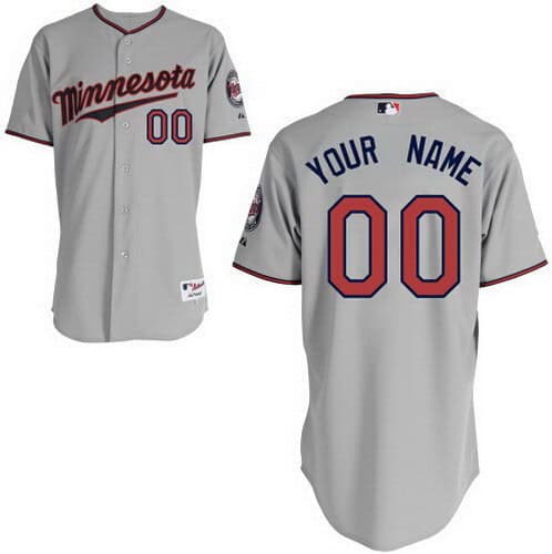 Minnesota Twins Customized Gray Cool Base Jersey