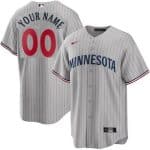Minnesota Twins Customized Gray Road Cool Base Jersey