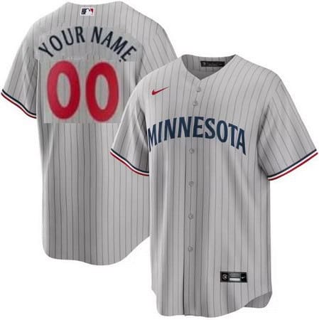 Minnesota Twins Customized Gray Road Cool Base Jersey