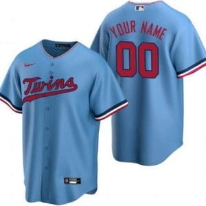 Minnesota Twins Customized Light Blue Cool Base Jersey
