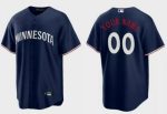 Minnesota Twins Customized Navy Alternate 2023 Cool Base Jersey