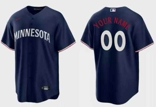 Minnesota Twins Customized Navy Alternate 2023 Cool Base Jersey