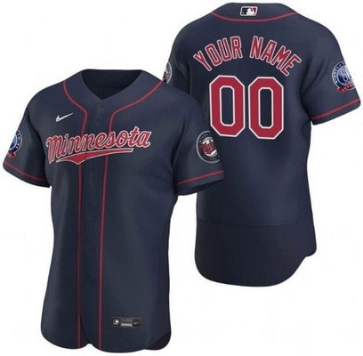 Minnesota Twins Customized Navy Alternate 60th Anniversary Authentic Jersey