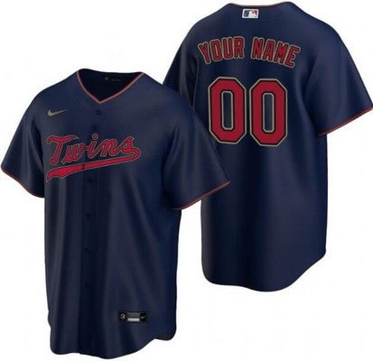 Minnesota Twins Customized Navy Cool Base Jersey