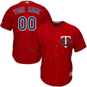 Minnesota Twins Customized Red Cool Base Jersey