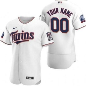 Minnesota Twins Customized White 60th Anniversary Authentic Jersey