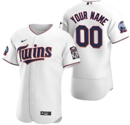 Minnesota Twins Customized White 60th Anniversary Authentic Jersey